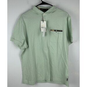 Barbour Corpatch Cotton Jersey Polo in Seafoam  Green MSRP$110 Well Made Xl
